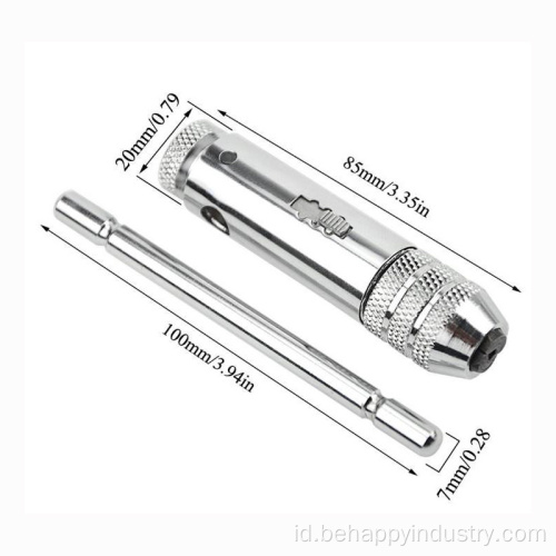 Djustable Ratchet Wheel Tangan Tap Wrench Holder Reversible